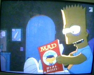 Bild von Bart, wie er MAD liest