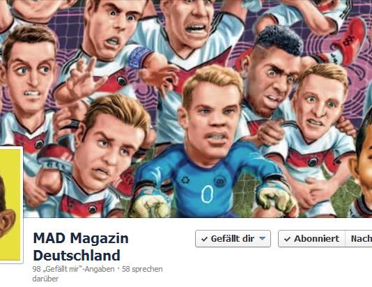 Facebook Seite des deutschen MAD Magazins