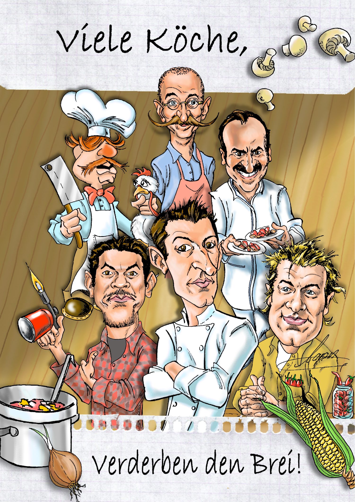 Zu Viele Köche Verderben Den Brei Englisch "Viele Köche verderben den Brei" von Aaron Gruber