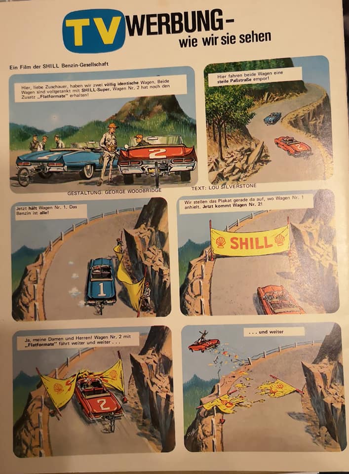 "Shell" Werbeparodie von George Woodbridge und Lou Silverstone