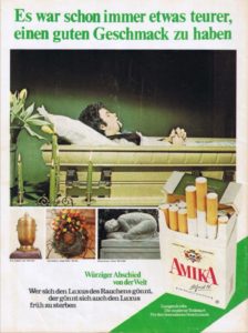 RÜCKSEITE Werbung - Amika (Zigarretten)