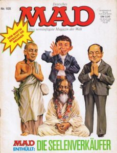 Deutsches MAD Nummer 105 (Januar 1978) mit Bhagwan und der Hare Krishna Sekte