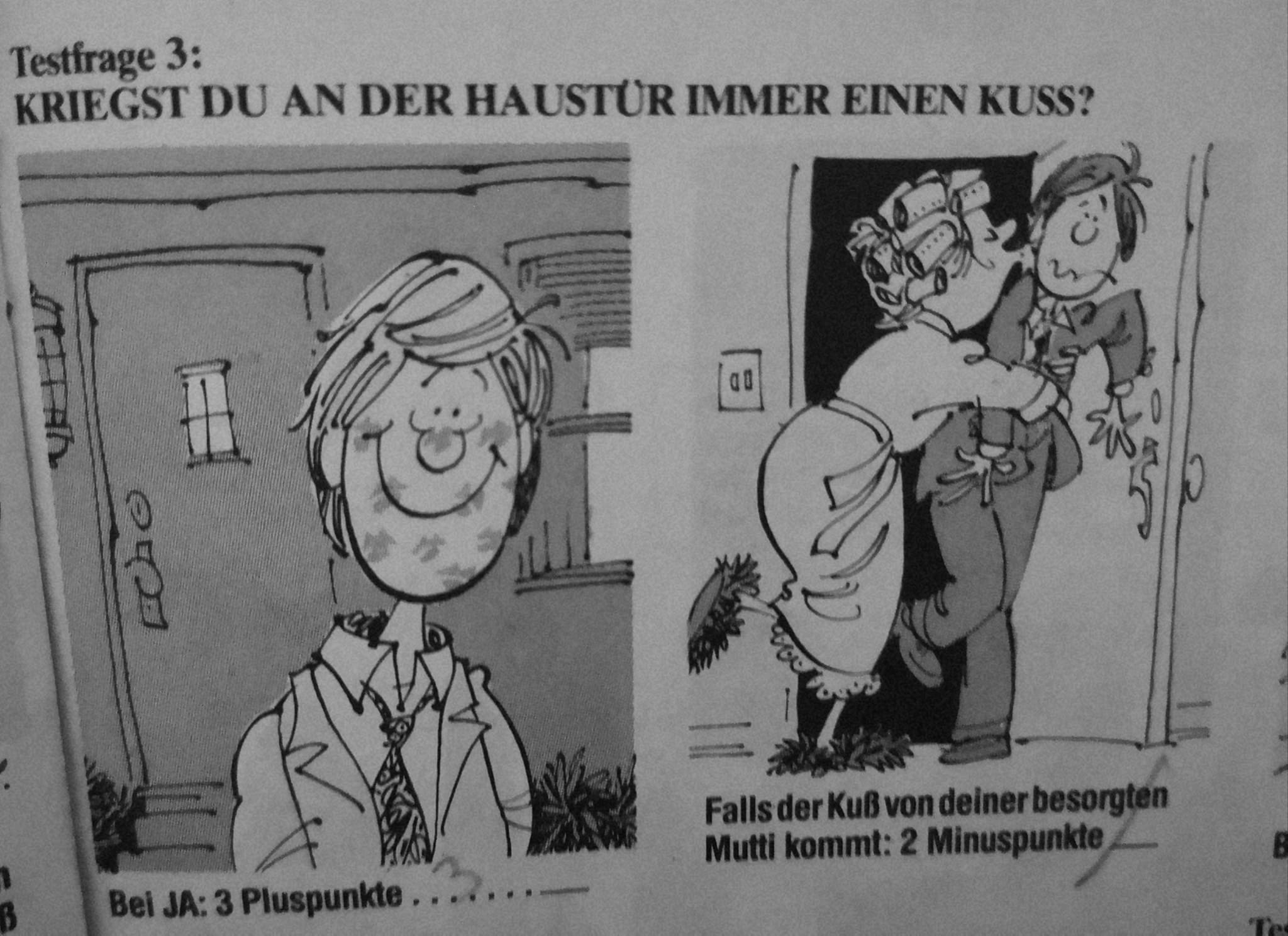Ihh, ein Kuss von Mutti