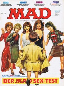 Deutsches MAD Nummer 176 (Dezember 1983) mit Tootsie, Petra Kelly, Victoria Principal, Linda Gray und Nena