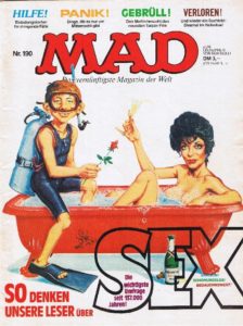 Deutsches MAD Nummer 190 (Februar 1985) mit Joan Collins aus Denver und alles über Sex