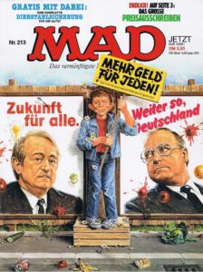 Deutsches MAD Nummer 213 (Januar 1987) mit Helmut Kohl und Johannes Rau im Bundestags Wahlkampf