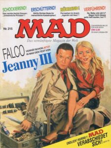 Deutsches MAD Nummer 215 (März 1987) parodiert den Skandalhit Jeanny von Falco