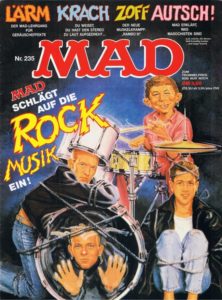 Deutsches MAD Nummer 235 (November 1988) zeigt Rambo 3 und Alles über Rock Musik