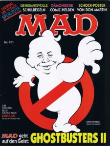 Deutsches MAD Nummer 251 (März 1990) mit einem Titelbild von Sam Viviano zu Ghostbusters 2