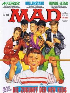 Deutsches MAD Nummer 263 (März 1991) singt mit der 90er Boy Group New Kids on the Block