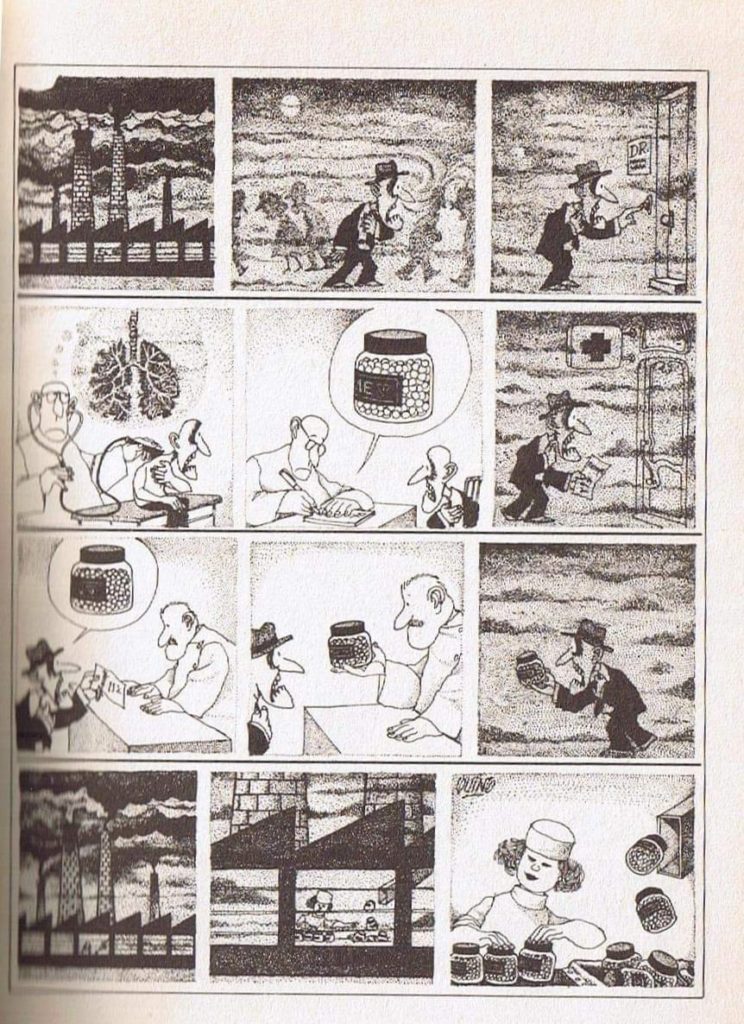 Der Quino Original Cartoon, aus einem 1978 erschienen Buch