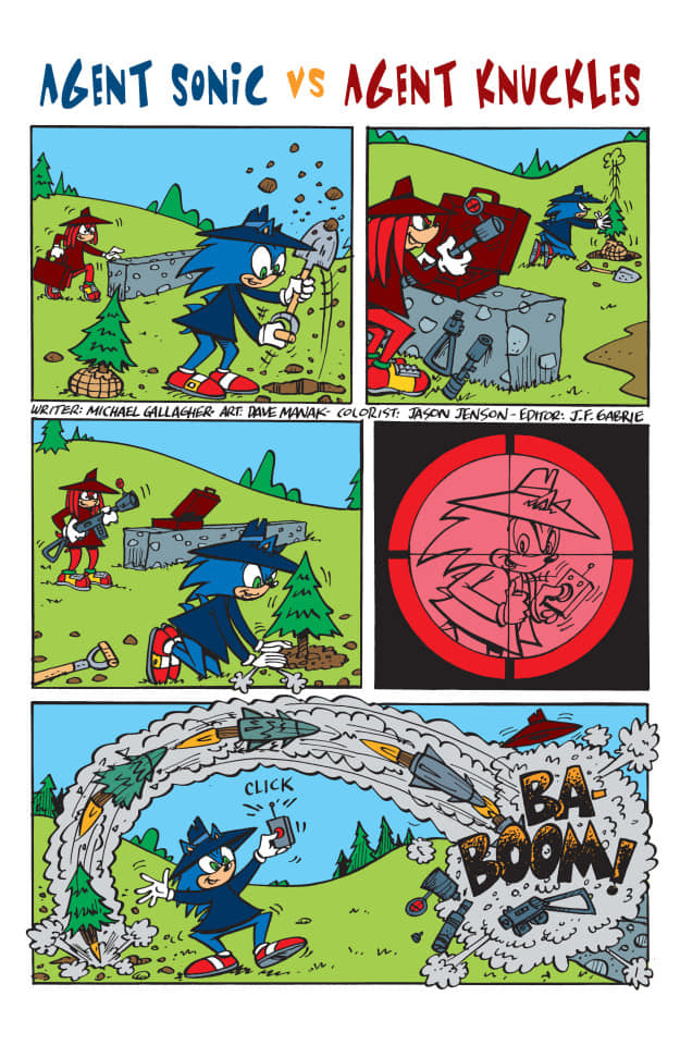 Der neue Spion Zeichner Dave Manak kann auch anders, für ein Sonic Magazin in den Staaten