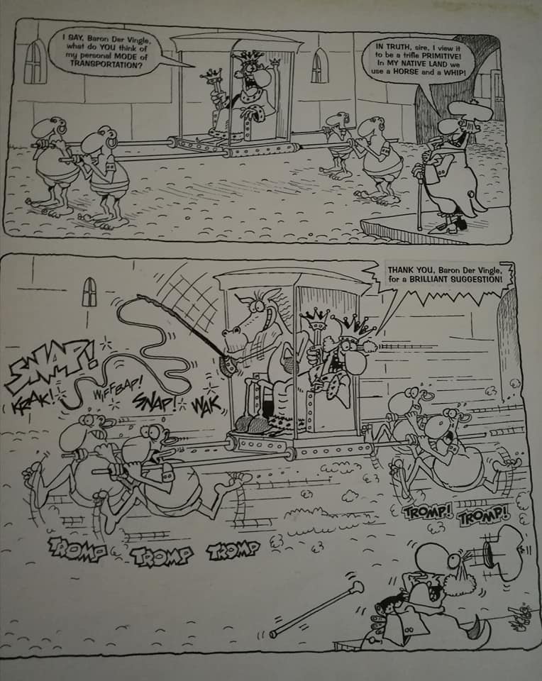 Der Duck Edwing Comic aus dem vorliegenden Heft im Original Artwork