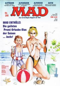 Deutsches MAD Nummer 290 (Juni 1994) parodiert Baywatch mit David Hasselhoff und Pamela Anderson