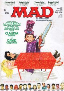 Deutsches MAD Nummer 295 (Februar 1995) zersägt Claudia Schiffer und David Copperfield