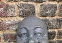 Die Aluminium Maske der in der Vorderansicht