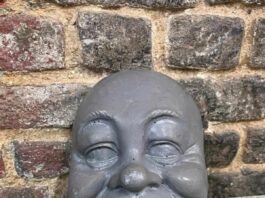 Die Aluminium Maske der in der Vorderansicht