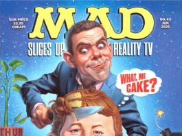 Das Bild zeigt das USA MAD Magazine #43 (Juni 2025) mit einem Titelbild von Mark Fredrickson