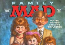 Cover des MAD Magazine #46 (Dezember 2025) mit einer chaotischen Comicfamilie – eine satirische Darstellung des Themas „Familie“ unter dem Motto Putting the fun back into dysfunction.